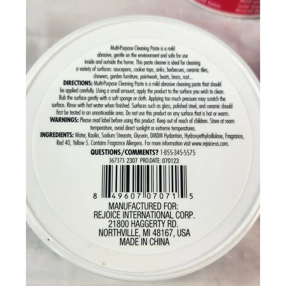 Multi-Purpose Cleaning Paste‎ Compare to Pink Kitchen Bathroom 6oz (3 Pack)